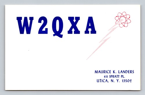 Ham radio qsl w2qxa - radio, utica